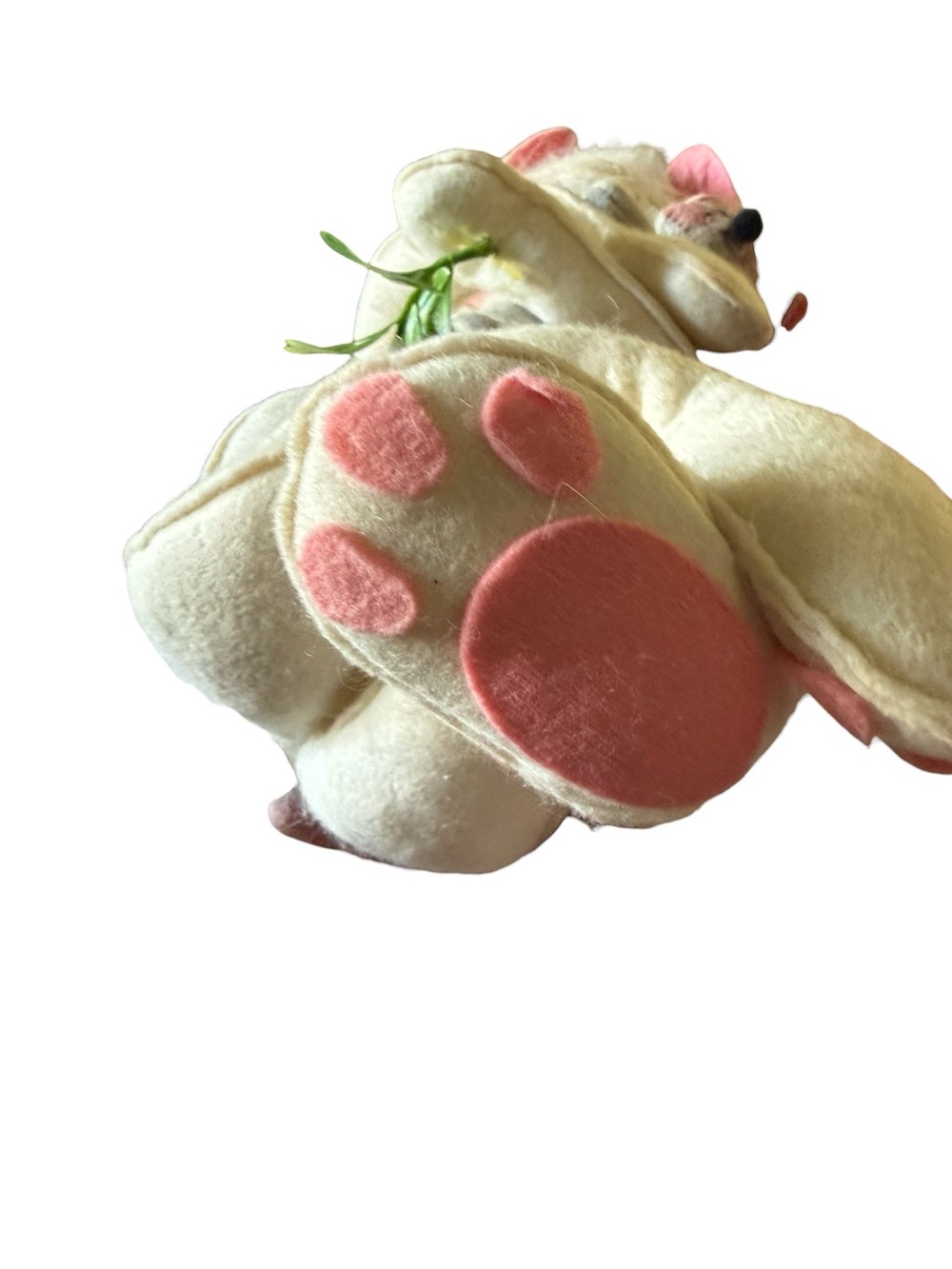 Vintage 1987 Annalee Cat Hugging Mouse with Mistletoe Doll 12” Christmas Holiday - Picture 7 of 12